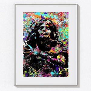 Freddie Mercury Fine Art Print, Home Decor, Colorful Prints, Rockstar Prints